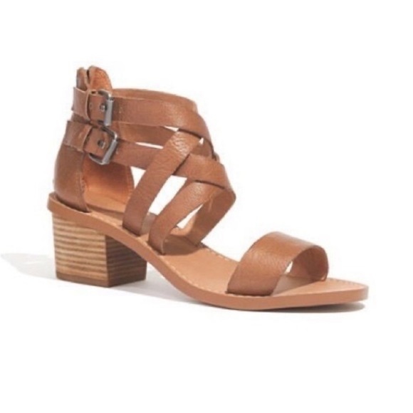 Madewell Shoes - Madewell Lora Block Heel in Tan Leather